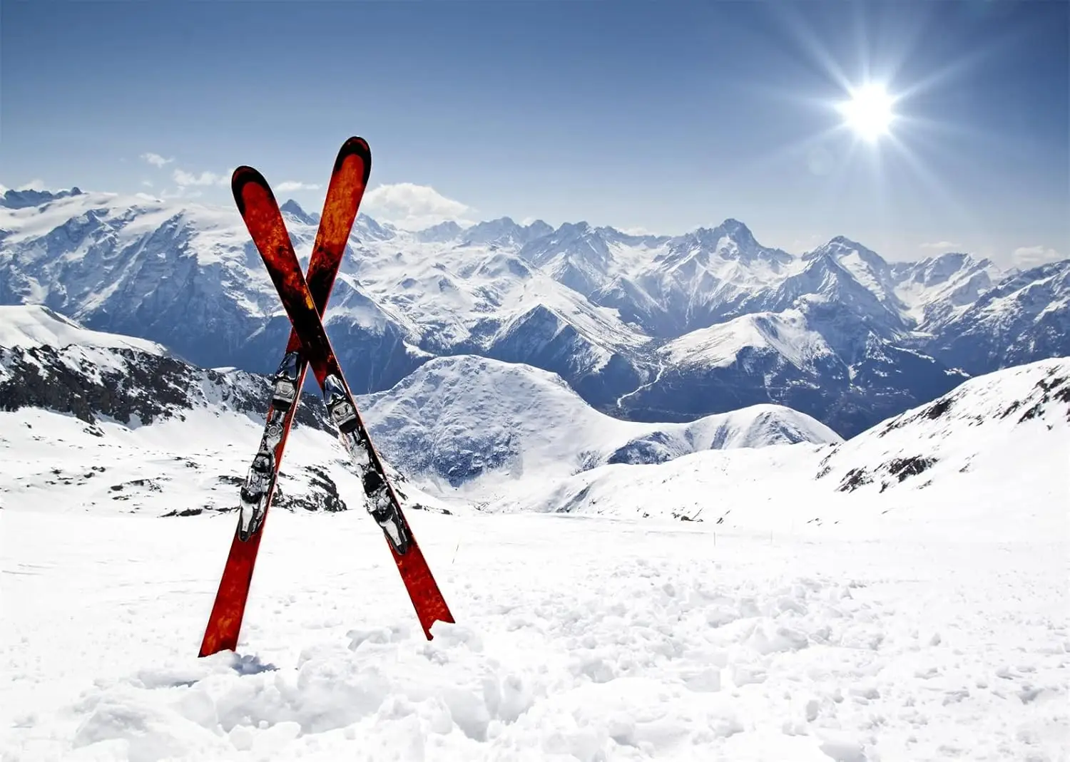 Outdoor Adventure Background - Alpen Witte Sneeuwberg Top Snowboard Ski