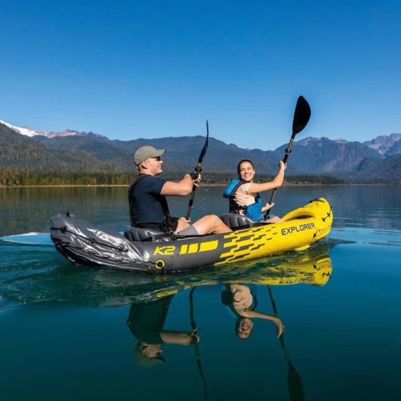 Outdoor Adventure Kayak - Opblaasbare boot voor twee personen, opblaasbare