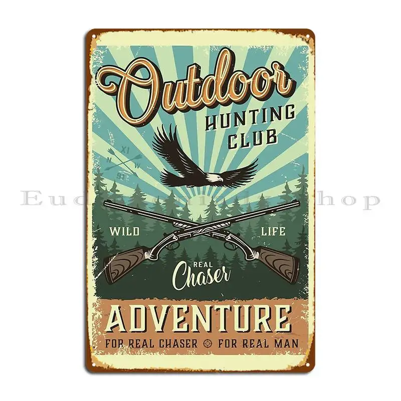 Outdoor Adventure Club - Outdoor Hunting Club Vintage Adventure Metal