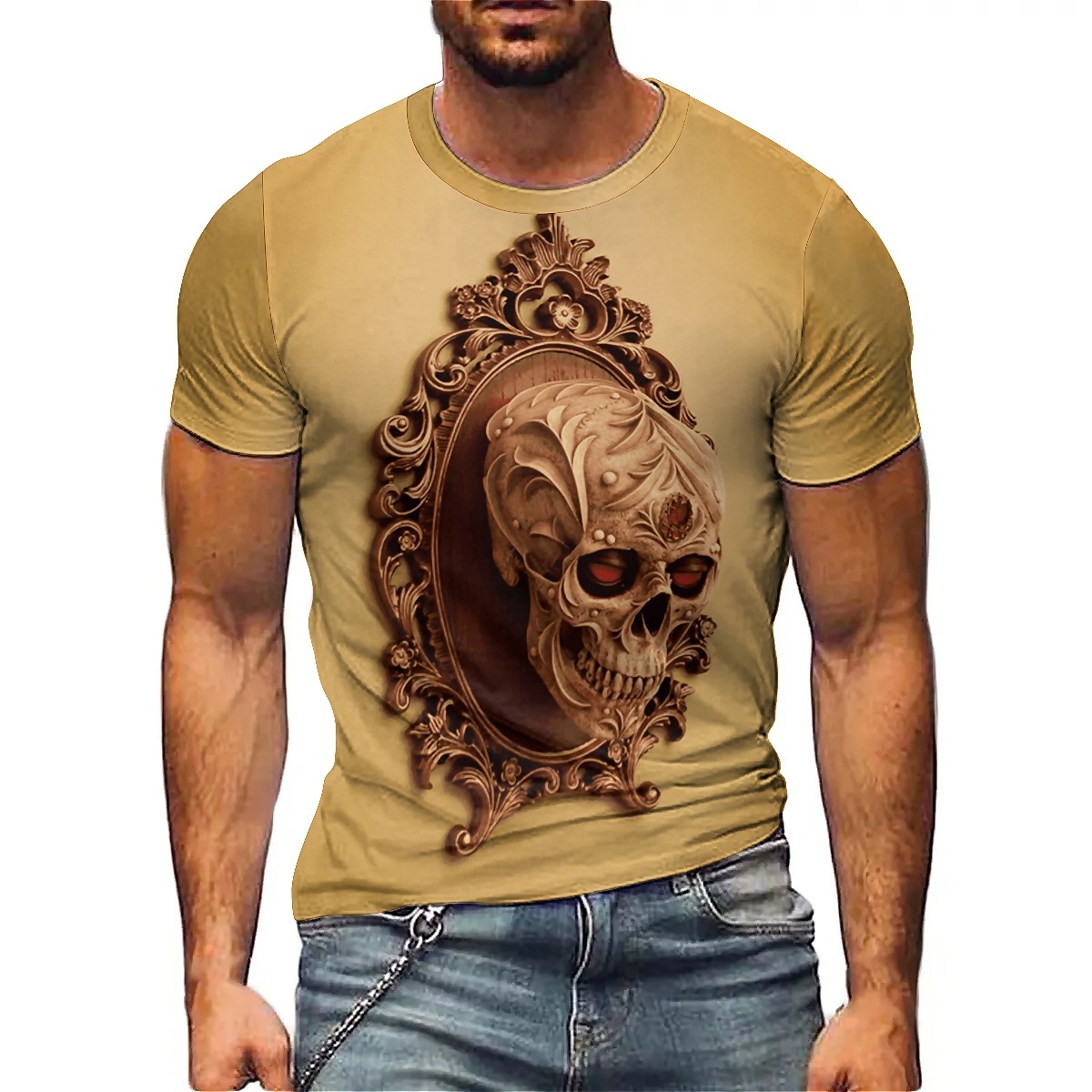 Outdoor Youth Adventure - Ademend, sneldrogend 3D-geprint T-shirt voor heren