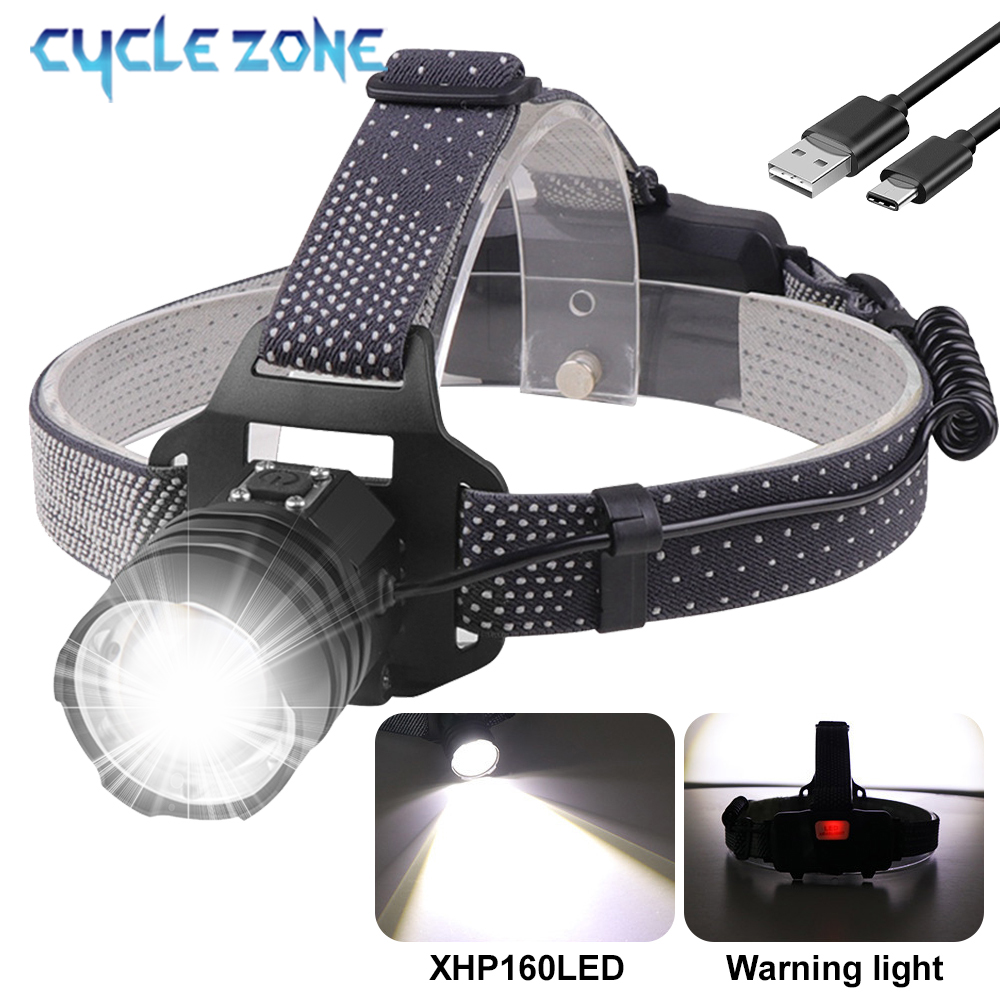 Outdoor Adventure Zone - XHP160 LED-koplamp Krachtige koplamp Oplaadbaar Zoombaar
