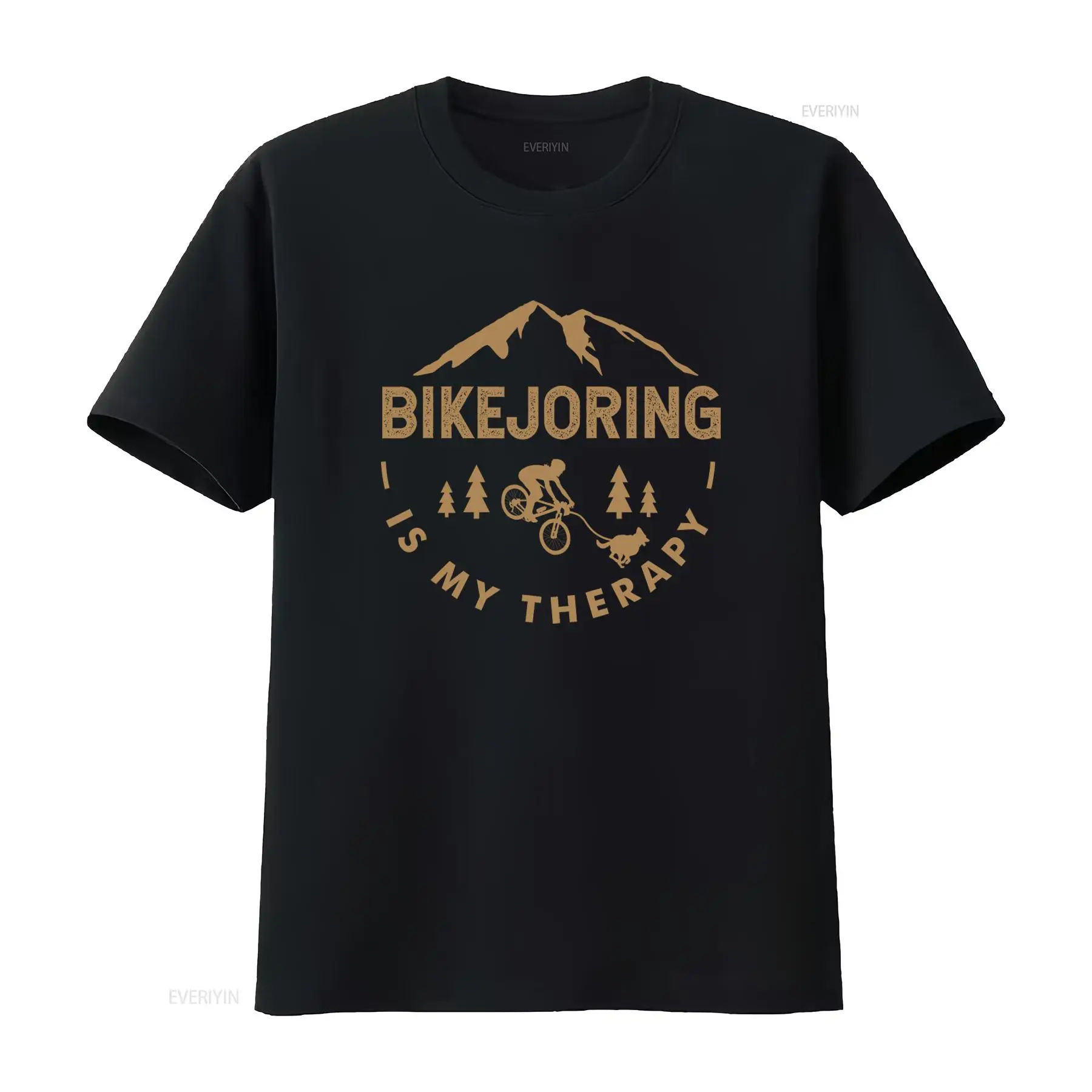 Outdoor Adventure Therapy - Bikejoring Is My Therapy T-shirt Hondentrekdesign