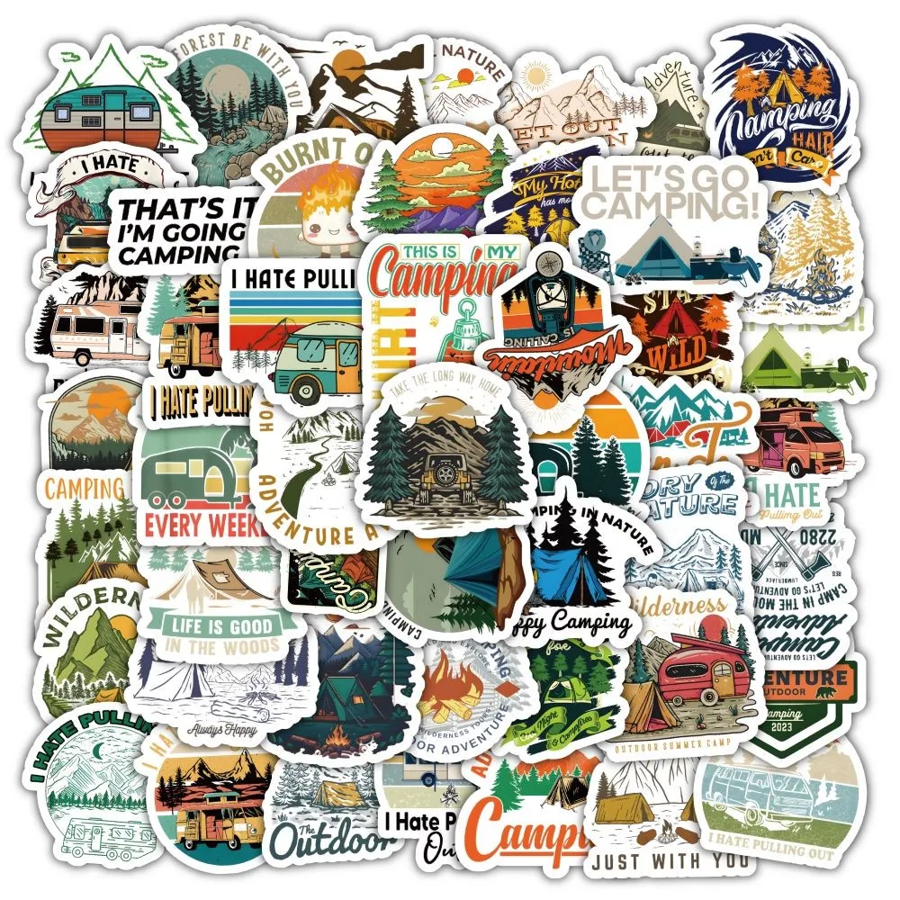 Outdoor Adventure Store - 60-delige Outdoor Camping Style A-stickerset -