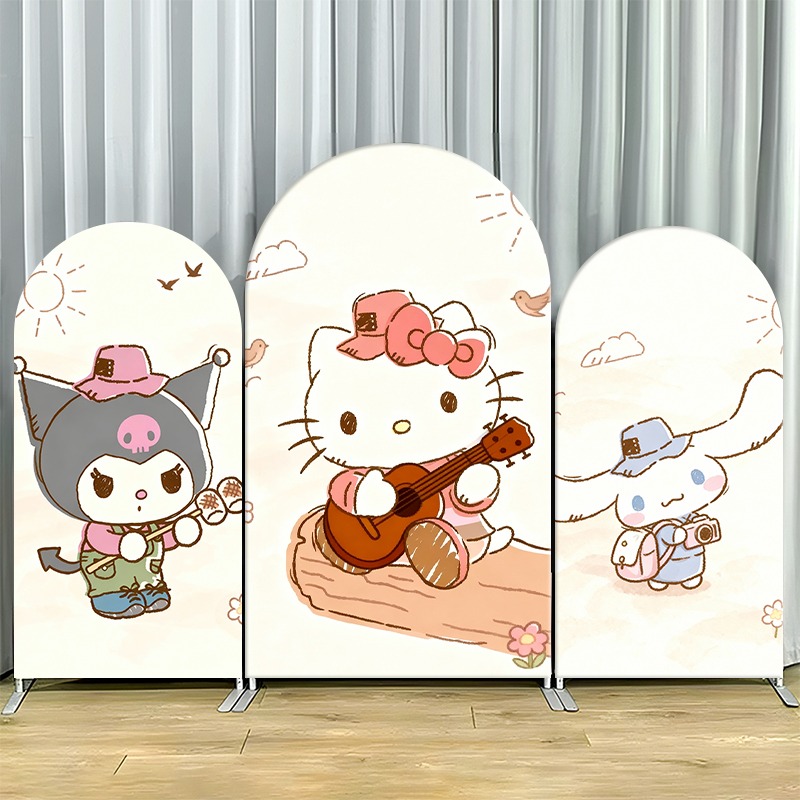 Outdoor Adventure Background - 2D platte boog achtergrondafdekking enkellaags niet-rekbare