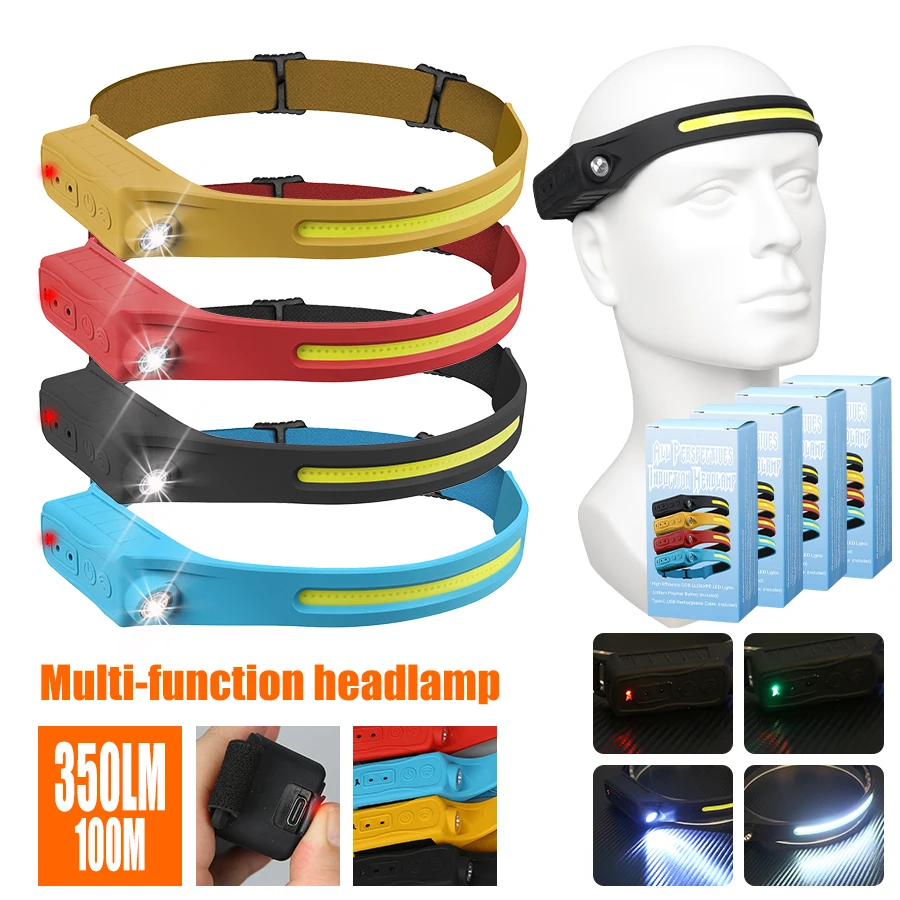 Oplaadbare koplamp 350 lumen b - Headlamp Waterproof Rechargeable recensie en prijs