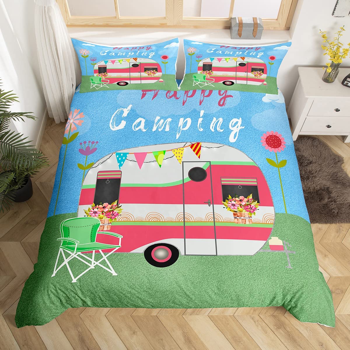 Happy Camping Dekbedovertrek C - Outdoor Adventure Quilt recensie en prijs