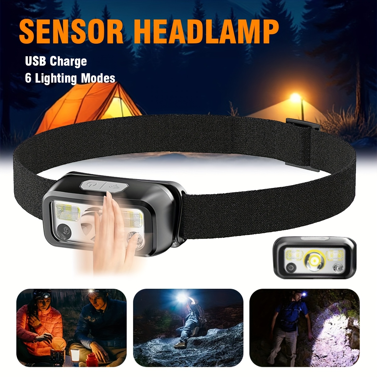 Krachtige COB LED-sensorkoplam - Headlamp Waterproof Rechargeable recensie en prijs