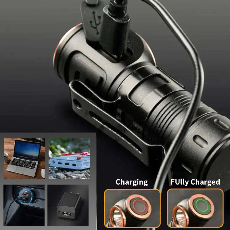 Aangepaste USB oplaadbare camp - Headlamp Waterproof Rechargeable recensie en prijs