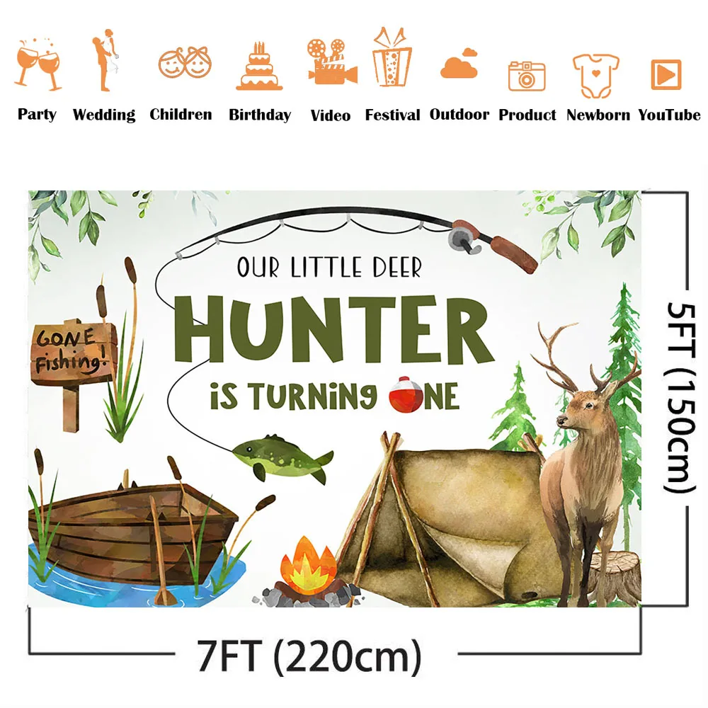 Jacht Vissen Verjaardag Achter - Outdoor Adventure Background recensie en prijs