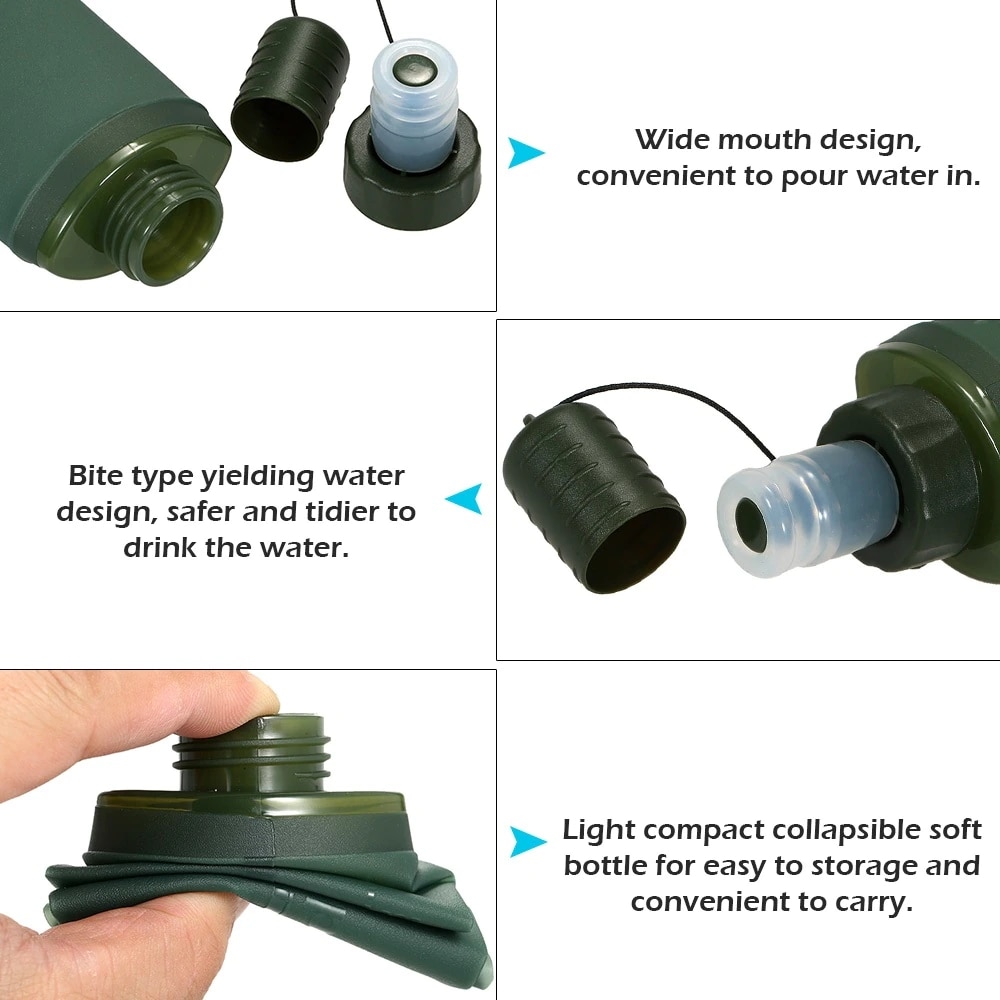 250ml 500ml Opvouwbare waterza - Outdoor Adventure Kit recensie en prijs