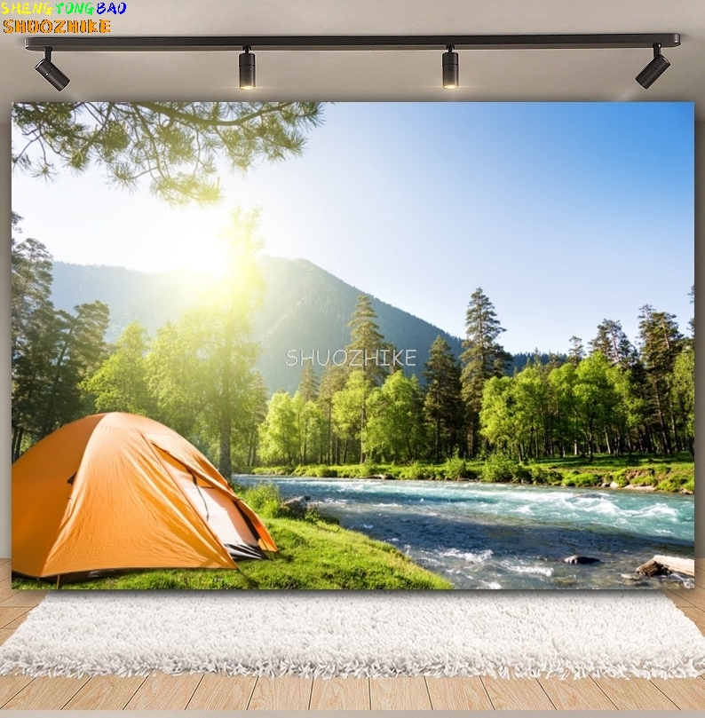 Outdoor Forest Camping Achterg - Outdoor Adventure Background recensie en prijs