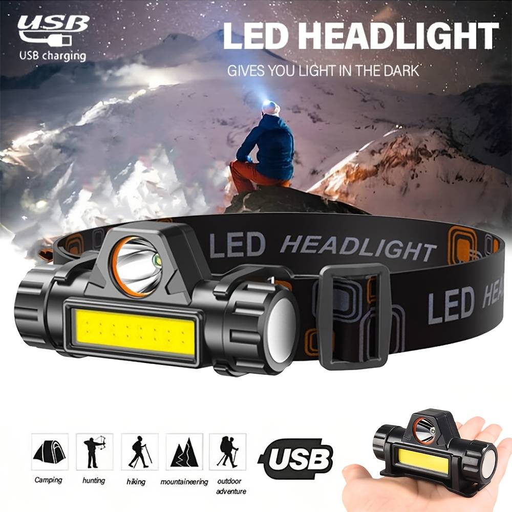 Superheldere koplamp, USB opla - Headlamp Waterproof Rechargeable recensie en prijs
